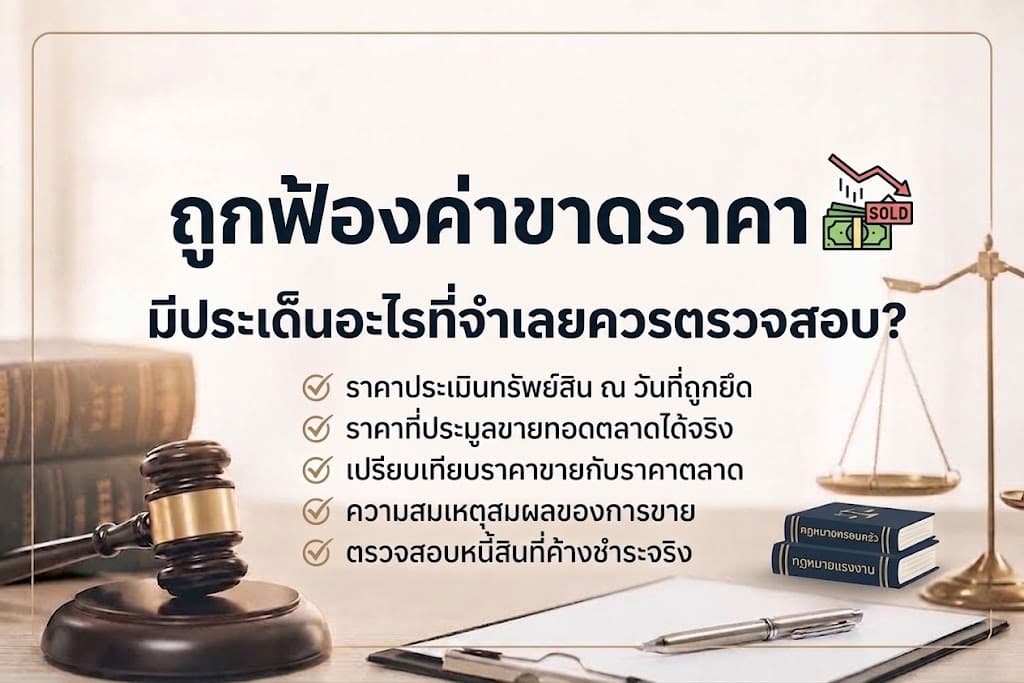 ถูกฟ้องค่าขาดราคา มีประเด็นอะไรที่จำเลยควรตรวจสอบ?