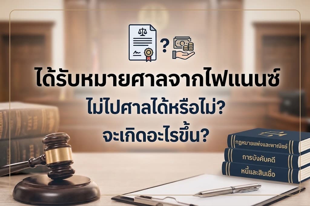 ได้รับหมายศาลจากไฟแนนซ์ ไม่ไปศาลได้หรือไม่? จะเกิดอะไรขึ้น?