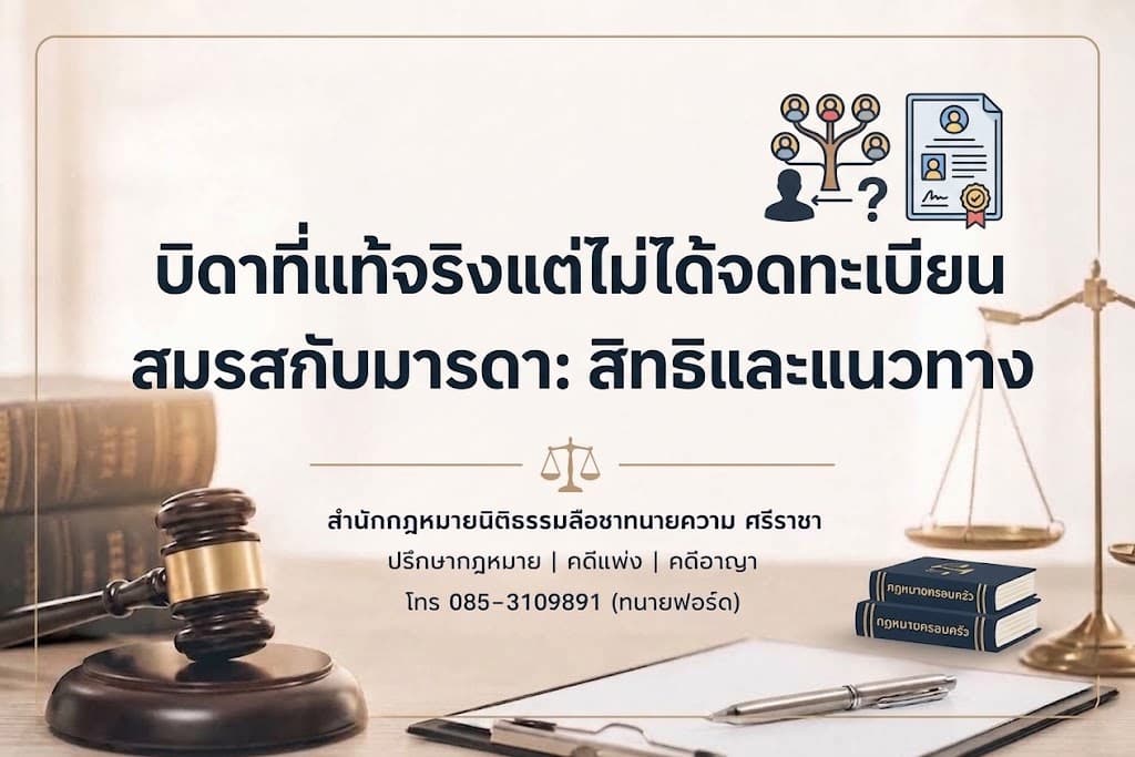 พ่อเป็นบิดาที่แท้จริง แต่ไม่ได้จดทะเบียนสมรสกับแม่ จะมีสิทธิอะไรบ้าง?