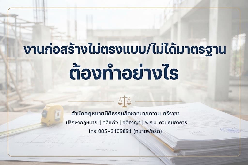 งานก่อสร้างไม่ตรงแบบ/ไม่ได้มาตรฐาน ต้องทำอย่างไร