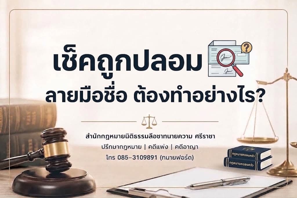 เช็คถูกปลอมลายมือชื่อ ต้องทำอย่างไร?