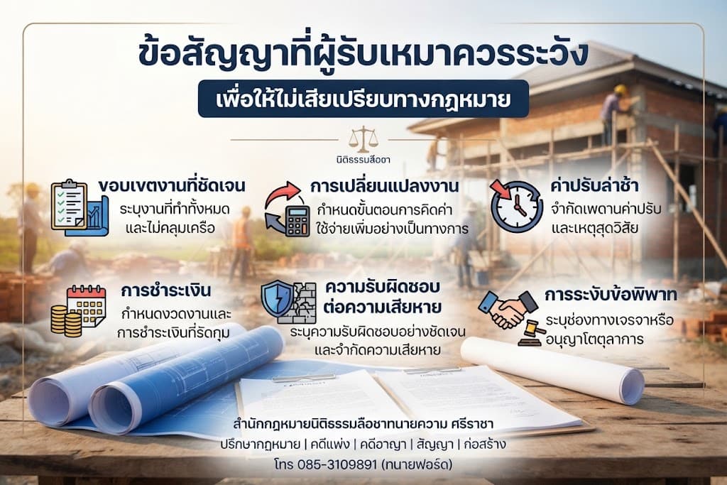 ข้อสัญญาที่ผู้รับเหมาควรระวัง